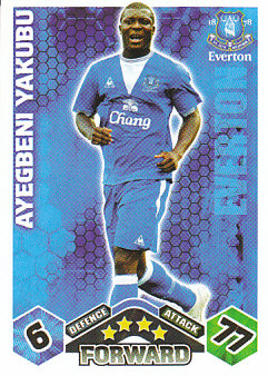 Yakubu Aiyegbeni Everton 2009/10 Topps Match Attax #143